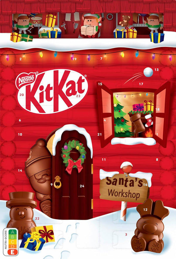 Nestlé KitKat Advento kalendorius 208 g – traškus šokoladinis laukimas iki Kalėdų!
