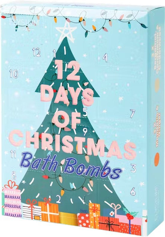 Advento kalendorius su kosmetika „Elysium Spa“ – 12 burbulinių vonios kamuoliukų
