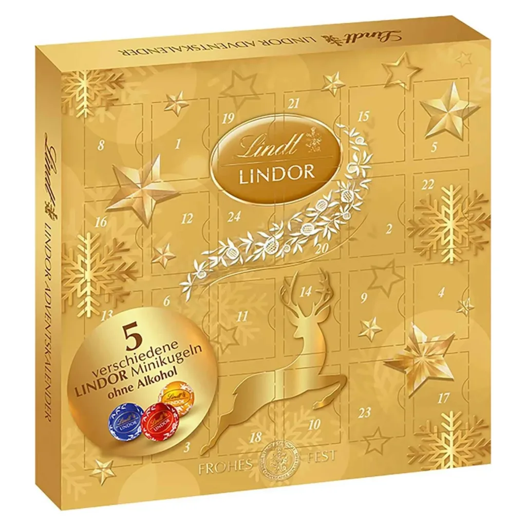 Lindt Lindor šokolado rutuliukų advento kalendorius