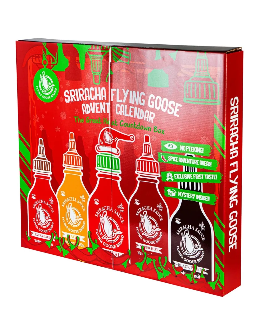 Flying Goose Sriracha padažų advento kalendorius